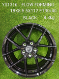 18X8.5-5X112-ET30-ET40-BLACK-8.3KG